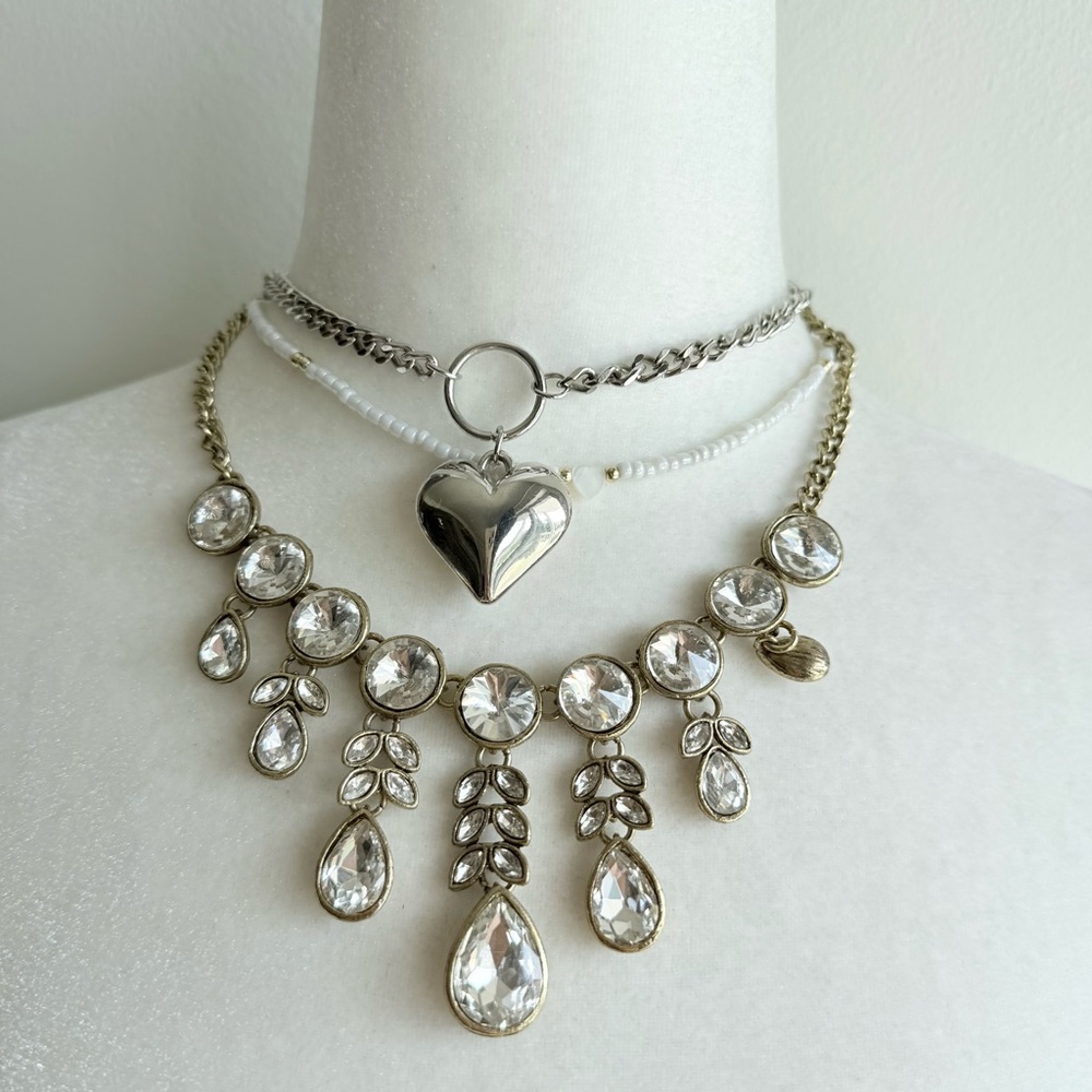 90s waterfall statement necklace - Picture 2 of 5